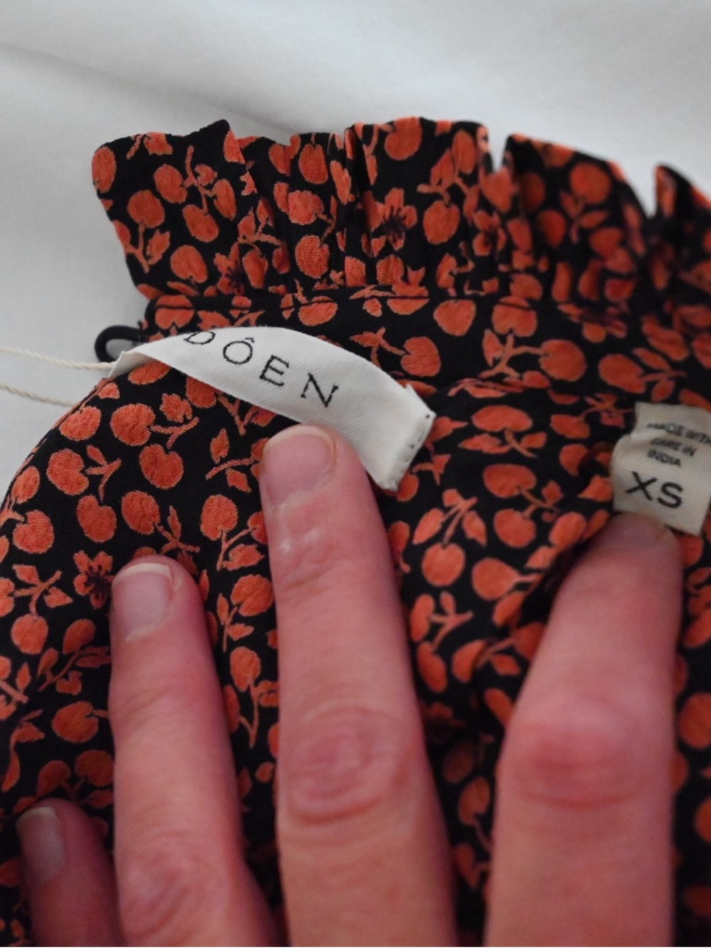 Doen Rust Floral Ruffle Mini Dress - Picture 4 of 4